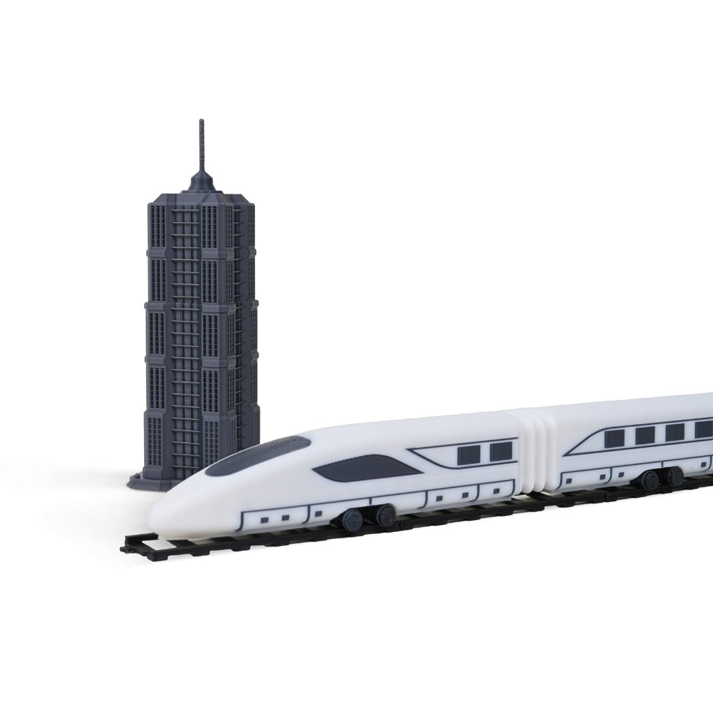 Detailreiches Architektur- und Zugmodell aus INSLOGIC High-Speed PLA
